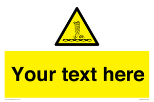 Custom warning artificial waterfall